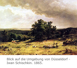 Blick auf die Umgebung von Duesseldorf - Iwan Schischkin. 1865.
